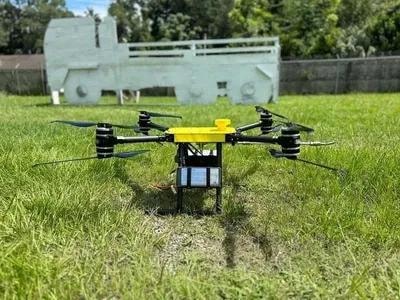 Professional drone equipment outdoors